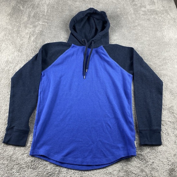 American Eagle Hoodie Sweater Mens Small Blue Thermal - Picture 1 of 13